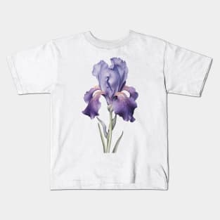 Botanical illustration of iris Kids T-Shirt